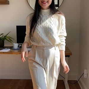 UO White Chunky Sweater